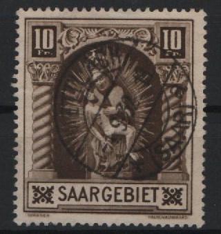 Saargebiet, 1925, Mi.- Nr.: 103, gestempelt! Tiefstgeprüft Geigle BPP! Luxusstück! Selten!
