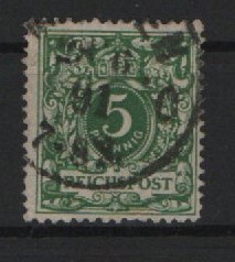 DR, Krone / Adler, 1890, Mi.- Nr.: 46 ba, gestempelt, geprüft Wiegand BPP! Bedarfsstück! Selten!