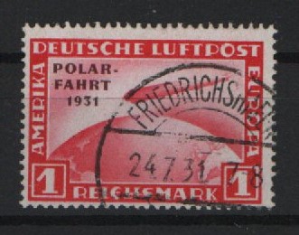DR / Weimar, 1931, Mi.- Nr.: 456, 1 Mk. Polarfahrt, gestempelt! Gutes Bedarfsstück! Selten!