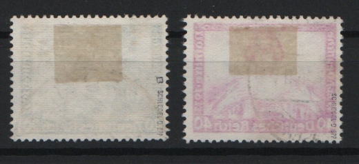 III. Reich, 1933, Mi.- Nrn.: 505 B + 507 A, gestempelt, je tiefgeprüft Schlegel BPP! Kabinettstücke! Selten!