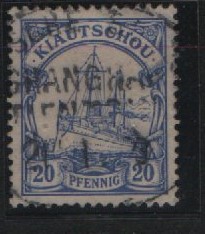 Dt. Kolonien, Stempel, Kiautschou, ca. 1903, Mi.- Nr.: 8, gestempelt Dt. Seepost Shanghai- Tientsin...! Selten!