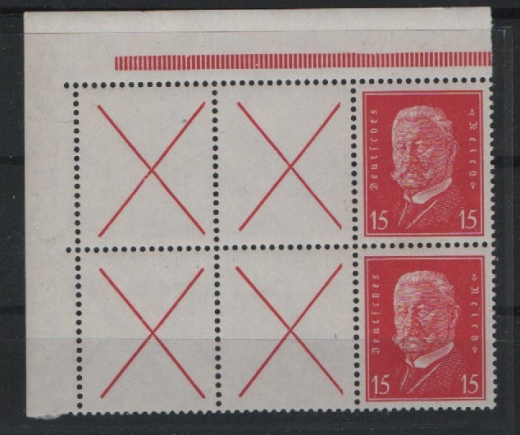 DR / Weimar, 1929, Zusammendrucke, Mi.- Nr.: W 30.3 (2x), ** vom Er.! Selten!