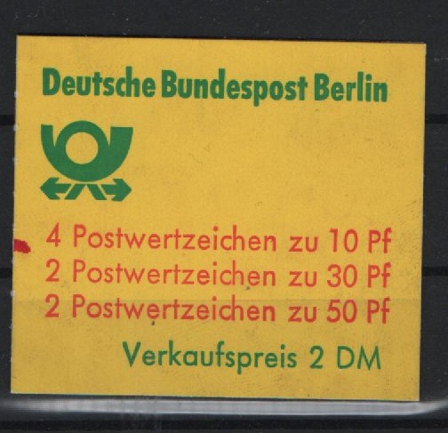 Berlin, Markenheftchen, Mi.- Nr.: 10 bb Z, **