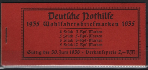 III. Reich, 1935, Markenheftchen, Mi.- Nr.: MH 41.2.6, **! Selten!