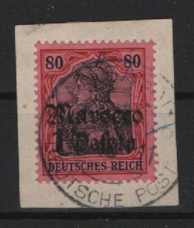 DAP, Marokko, 1906, Mi.- Nr.: 42 , gestempelt, auf kl. Briefstück! Geprüft / signiert Paulik! Qualitätsstück! Selten!