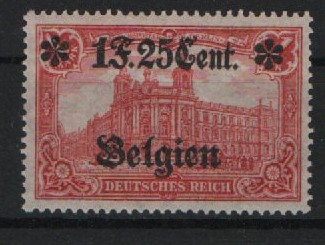Dt. Bes. I. WK., 1916 / 18, Landpost in Belgien, Mi.- Nr.: 23 I Ba, **! Qualitätsstück, selten!
