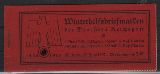 III. Reich, 1936, Markenheftchen, Mi.- Nr.: MH 43.1, **! Selten!