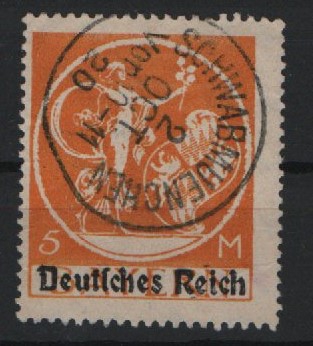 DR, Infla, 1920 / 21, Mi.- Nr.: 136 Type II, gestempelt! Gutes Bedarfsstück! Selten!