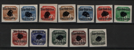 III. Reich / Dt. Bes. Sudetenland, 1938, Rumburg, Mi.- Nr.: 24- 35, *! Akt. FB Brunel VPeV, : e+e! Selten!