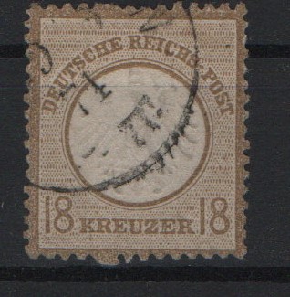 Dt. Kaiserreich, Brustschilder, 1874, Mi.- Nr.: 11 FZL, gestempelt! Tiefgeprüft Brugger BPP! Seltenes Kabinettstück!
