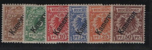 Dt. Kolonien, Kamerun, 1897 / 99, Mi.- Nrn.: 1- 6, *! Selten!