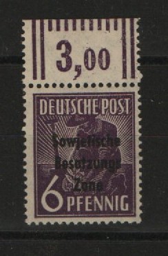 SBZ, Allgemeine Ausgaben, 1948, Mi.- Nr.: 183 d WOR, **, akt. FA Dr. Ruscher BPP: e+e! Luxusstück! Rarität!