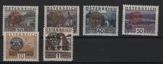 Österreich, 1931, Mi.- Nrn.: 518- 523, */ sauberer Erstfalz, selten!
