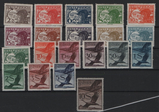 Österreich, 1925 / 30, Mi.- Nrn.: 468- 487, **, selten!