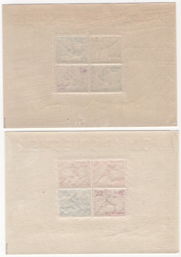 III. Reich, 1936, Mi.- Nr.: Bl. 5 + 6, **, je tiefstgeprüft Schlegel BPP! Kabinettsatz