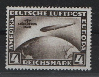 DR / Weimar, 1930, Mi.- Nrn.: 439 Y, Die 4 RM. Süd- Amerikafahrt, **, tiefstgeprüft Schlegel BPP; e+e! Luxusstück! Sehr selten!