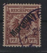 Dt. Kolonien, Marianen, 1899 / 1900, Mi.- Nr.: 6 I, gestempelt! Doppelt tiefgeprüft Bothe BPP! Kabinett- Prachqualität! Sehr selten!