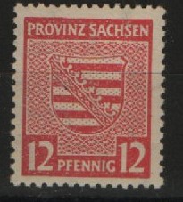 SBZ, Provinz Sachsen, 1945, Mi.- Nr.: 79 Y b, **, Fotoattest Dr. Jasch BPP: echt und einwandfrei! Luxusstück!