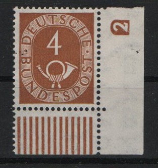 BRD, 1951, Mi.- Nr.: 124 (Er. + DZ!), **! Selten!