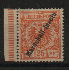 Dt. Kolonien, Marshall- Inseln, 1899, Mi.- Nr.: 5 II, *, geprüft Steuer BPP! Selten!