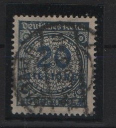 DR, Infla, 1923, Mi.- Nr.: 319 Wb, gestempelt, akt. FA Bauer BPP; e + ...! Kabinett- / Bedarfsstück! Sehr selten!
