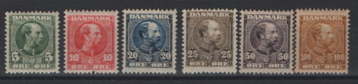 Dänemark, Mi.- Nrn.: 47- 52, */ ungebraucht! Selten!