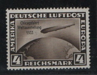 III. Reich, 1933, Mi.- Nr.: 498, 4 RM Chicagofahrt, **,  tiefgeprüft Schlegel BPP! Selten!
