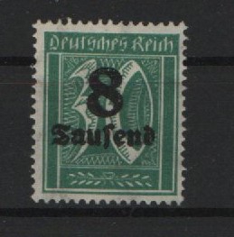 DR, Infla, 1923, Mi.- Nr.: 278 Y, **, tiefgeprüft Weinbuch BPP!