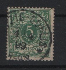 Krone / Adler, 1899, Mi.- Nr.: 46 cz, gestempelt, tiefgeprüft Wiegand BPP! Gutes Bedarfsstück! Selten!
