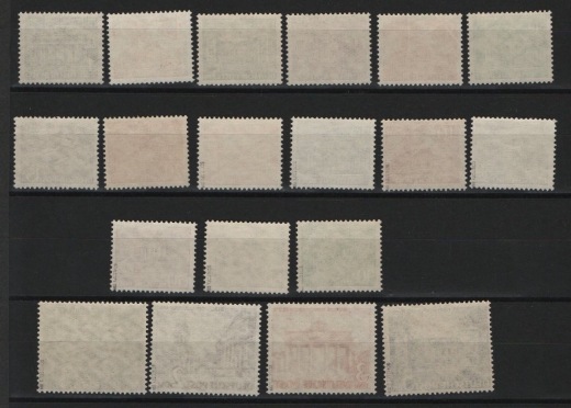 Berlin, 1949, Mi.- Nrn.: 42- 60, **, Der Bautensatz, kpl. Satz., Mi.- Nrn.: 50- 60 je tiefstgeprüft Schlegel BPP! Qualitätssatz!