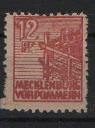 SBZ, MVP, 1946, Mi.- Nr.: 36 y d, **, tiefstgeprüft Kramp BPP! Selten!
