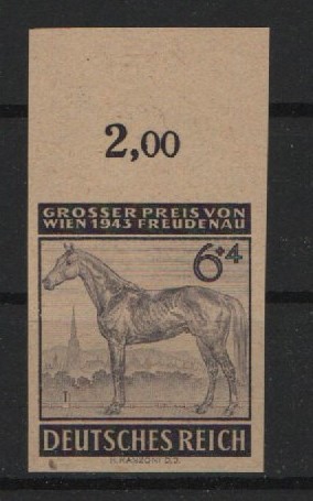III. Reich, 1943, Mi.- Nr.: 957 P, (*) wie produziert! Tiefstgepüft Ludin BPP /  Schlegel BPP! Sehr selten! Luxusstück!
