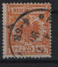 Krone / Adler, 1890, Mi.- Nr.: 49 aa, gestempelt, tiefstgeprüft Zenker BPP/ doppelt tiefgeprüft Wiegand BPP! Sehr selten!