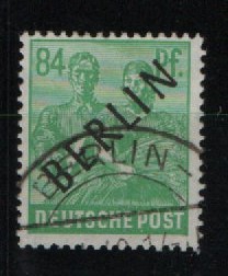 Berlin, 1948, Mi.- Nr.: 16, 84 Pfg. Schwarz- Aufdruck, gestempelt! Tiefstgeprüft Schlegel BPP! Luxusstück! Selten!