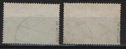 DR / Weimar, 1930, Mi.- Nrn.: 438 Y + 439 X, Die Süd- Amerikafahrt, gestempelt, je tiefgeprüft Schlegel BPP! Selten!