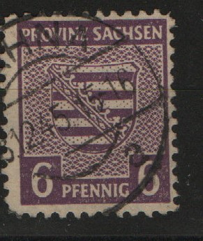 SBZ, Provinz Sachsen, 1945, Mi.- Nr.: 69 AXa, gestempelt, tiefgeprüft Dr. Jasch BPP! Gutes Bedarfsstück!