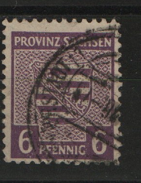 SBZ, Provinz Sachsen, 1945, Mi.- Nr.: 69 AXa, gestempelt, tiefstgeprüft Dr. Jasch BPP! Luxusstück!