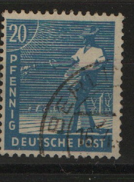 Kontrollrat, 1947, Mi.- Nr.: 950 b, gestempelt, Farbgeprüft Bernhöft / tiefgeprüft Schlegel BPP! Kabinettstück, sehr selten!