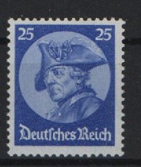 III. Reich, 1933, Mi.- Nr.: 481, 25 Pf Friedrich der Große, **, tiefgeprüft Schlegel BPP! Selten!