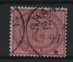 Dt. Auslandspostämter, China, 1897, Mi.- Nr.: V 37 e, gestempelt, doppelt tiefstgeprüft Jäschke- L. BPP! Selten!