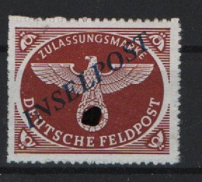 III. Reich, Feldpost / Inselfeldpost, 1944, Mi.- Nr.: 10 B, **, Kabinettstück