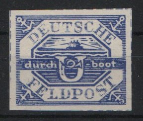 III. Reich, Feldpost / Inselfeldpost, 1945, Mi.- Nr.: 13 b, (*) Die Hela- U- Boot- Marke, geprüft Richter! Selten!