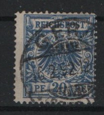 Krone / Adler, 1892, Mi.- Nr.: 48 c, gestempelt, doppelt tiefgeprüft Wiegand BPP! Sehr selten!