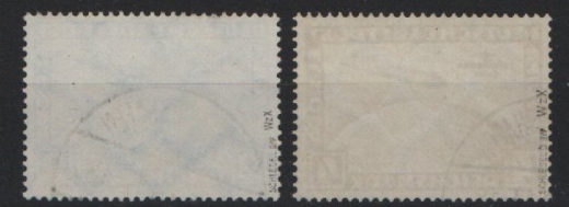 DR / Weimar, 1930, Mi.- Nrn.: 438 X + 439 X, Die Süd- Amerikafahrt, gestempelt, je tiefgeprüft Schlegel BPP! Selten!