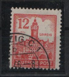 SBZ, West- Sachsen, 1946, Mi.- Nrn.: 155X , gestempelt, tiefgeprüft Zierer / Ströh BPP! Bedarfsstück! RR!