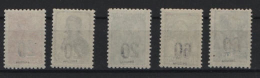 III. Reich, Dt. Bes. II. WK, Russland, Luga, 1941, Mi.- Nr.: I- V, **, je signiert / geprüft Kriscke! Guter Kabinettsatz!