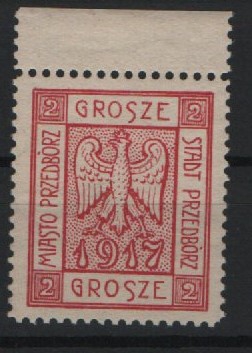 Polen, 1917, Lockalausgaben Prezedborz Mi.- Nrn.:, 1A vom Or, ** (!), Qualitätsstück! Sehr selten!