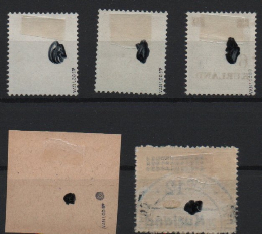 III. Reich, Dt. Bes. II. WK, Kurland, 1945, Mi.- Nr.: 1- 4 A/B, gestempelt 1- 4B tiefgeprüft Van Loo BPP, Kabinettstück! Selten!