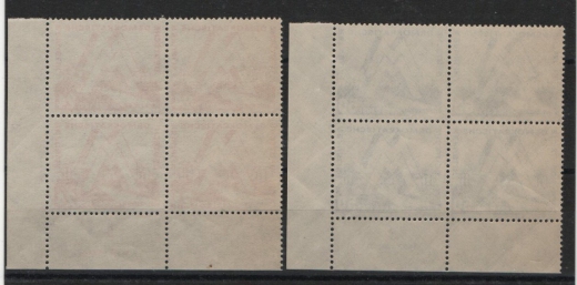 DDR, 1951, Mi.- Nrn.: 282- 83 (je 4er- Block, mit DV, 282 mit FZL!), **, Qualitätsstücke!