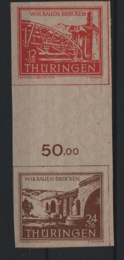 Thüringen, 1946, SZd Mi.- Nr.: 2 c yy, **, mit Fotoattest Dr. Jasch BPP, echt und einwandfrei!